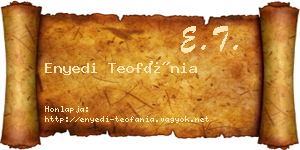 Enyedi Teofánia névjegykártya